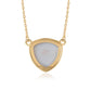 Goldplattierte Silberhalskette mit lila Druse