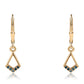 Goldplattierte Silberohrringe mit blauem Diamant