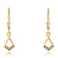 Goldplattierte Silberohrringe mit blauem Diamant