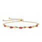 Goldplattiertes Silberarmband mit Rubin aus Mosambik