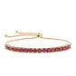 Goldplattiertes Silberarmband mit Rubin aus Mosambik