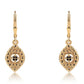 Goldplattierte Silberohrringe mit blauem Diamant