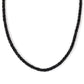 Goldplattierte Silberhalskette mit schwarzem Spinell