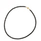 Goldplattierte Silberhalskette mit schwarzem Spinell