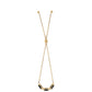 Goldplattiertes Silberarmband mit schwarzem Spinell