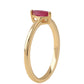 Goldplattierter Silberring mit Rubin aus Mosambik