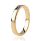 Goldplattierter Silberring mit blauem Diamant