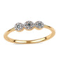 Goldplattierter Silberring mit blauem Diamant