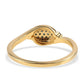 Goldplattierter Silberring mit blauem Diamant