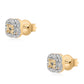 schmuckgarnitur aus Goldplattierte Silber mit blauem Diamant und weißem Topas