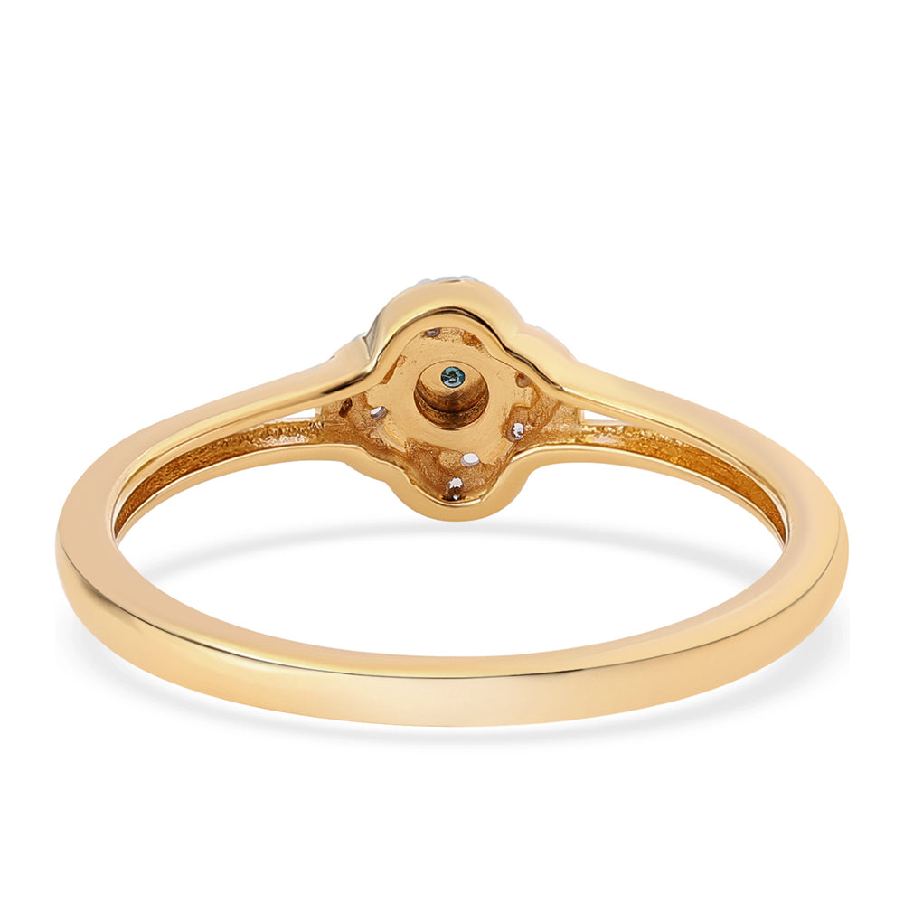 schmuckgarnitur aus Goldplattierte Silber mit blauem Diamant und weißem Topas 4 