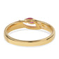 Goldplattierter Silberring mit Rubin aus Mosambik