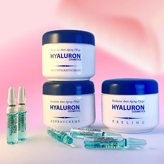 Hyaluron Creme-Set 3x125 ml Creme und 15 x 2ml Ampullen