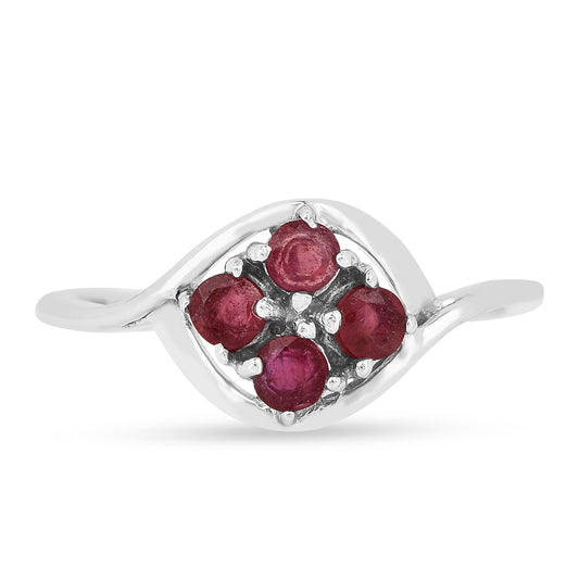 Silberring mit Thai Rubin