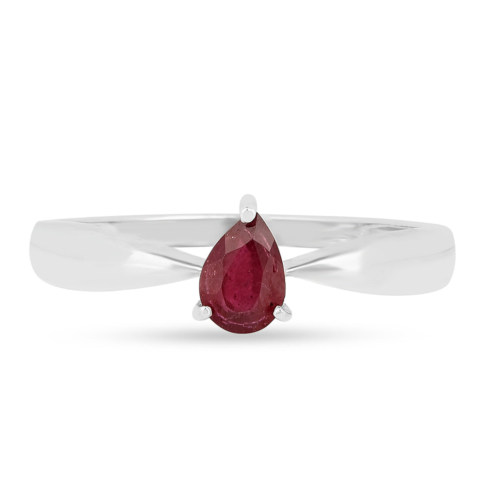 Silberring mit Thai Rubin 2 