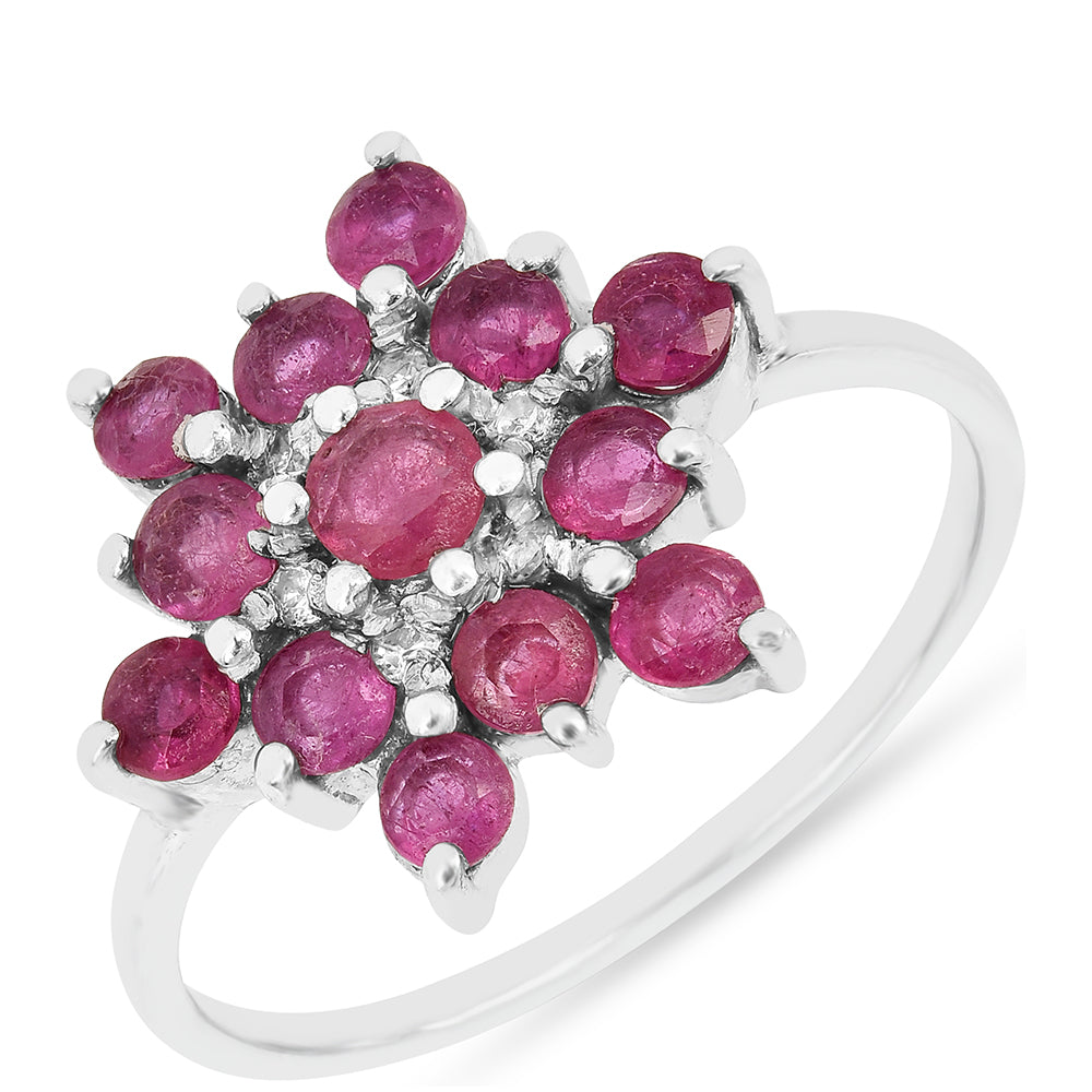 Silberring mit Thai Rubin 1 