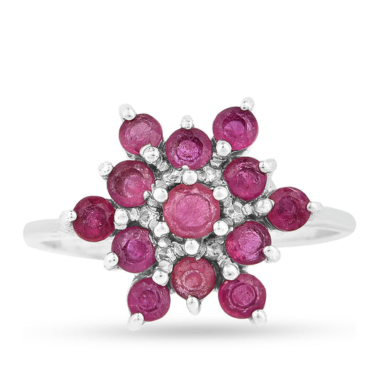 Silberring mit Thai Rubin