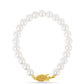 Goldplattiertes Silberarmband mit Cremefarbener Süßwasserperle