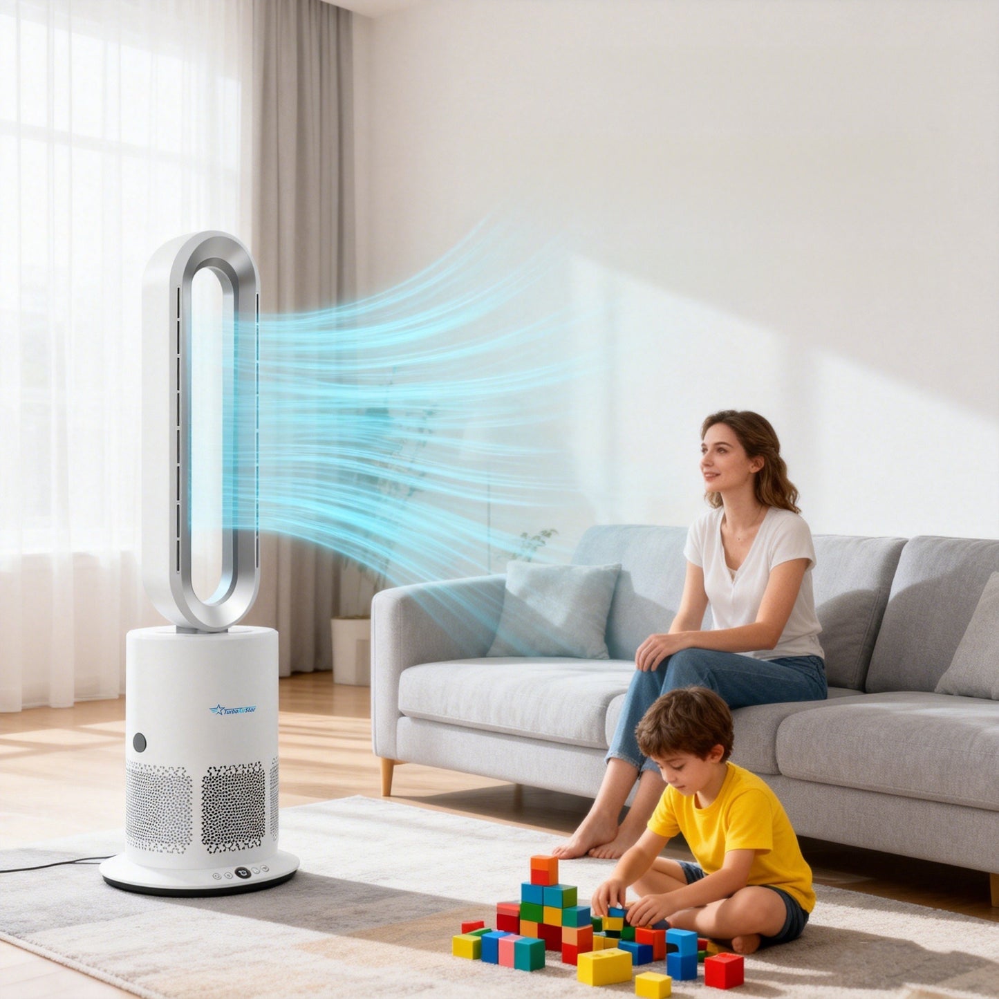 TurboAirStar Luftreiniger, Kühl- und Heizungsventilator