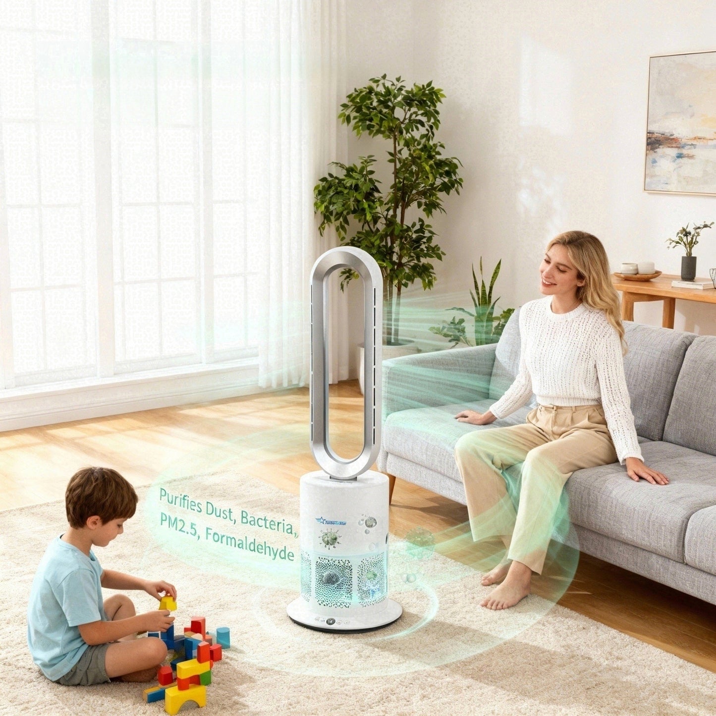 TurboAirStar Luftreiniger, Kühl- und Heizungsventilator