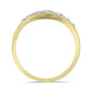 Goldplattierter Silberring mit weißem Diamant