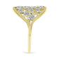 Goldplattierter Silberring mit weißem Diamant