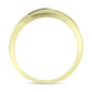 Goldplattierter Silberring mit blauem Diamant