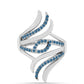 Silberring mit blauem Diamant