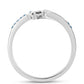 Silberring mit blauem Diamant