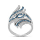 Silberring mit blauem Diamant