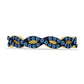 Goldplattierter Silberring mit blauem Diamant
