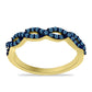 Goldplattierter Silberring mit blauem Diamant