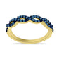 Goldplattierter Silberring mit blauem Diamant