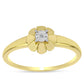 Goldplattierter Silberring mit weißem Diamant