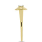 Goldplattierter Silberring mit weißem Diamant