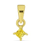 Goldplattierte Silberhalskette mit gelbem Diamant