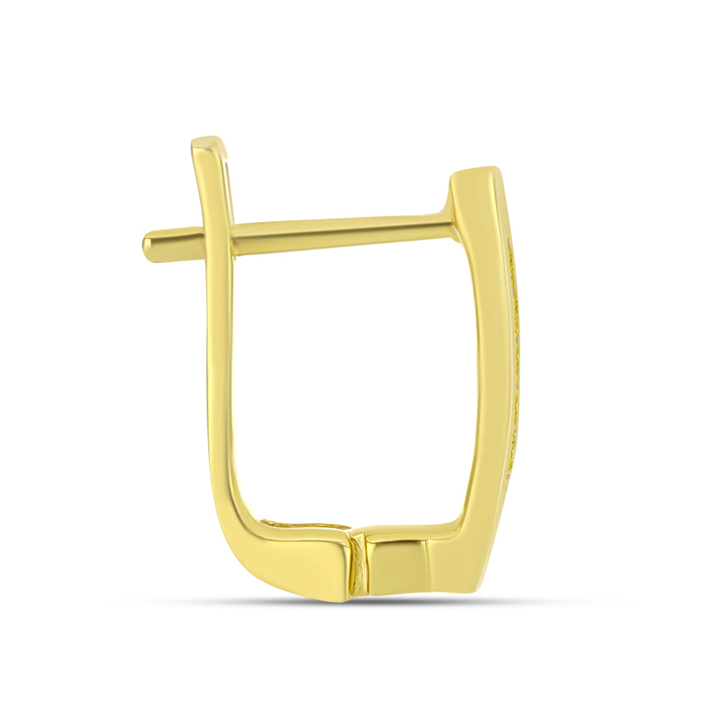 Goldplattierte Silberohrringe mit gelbem Diamant