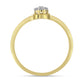 Goldplattierter Silberring mit weißem Diamant