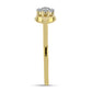 Goldplattierter Silberring mit weißem Diamant