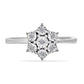Silberring mit weißem Diamant