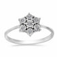 Silberring mit weißem Diamant