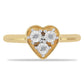 Goldplattierter Silberring mit weißem Diamant