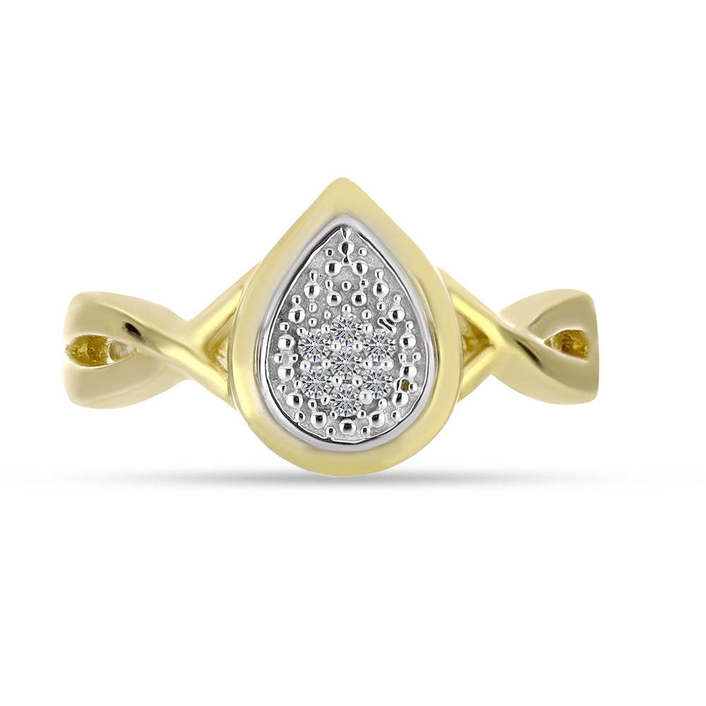 schmuckgarnitur aus Goldplattierte Silber mit weißem Diamant