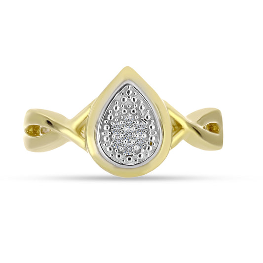 schmuckgarnitur aus Goldplattierte Silber mit weißem Diamant