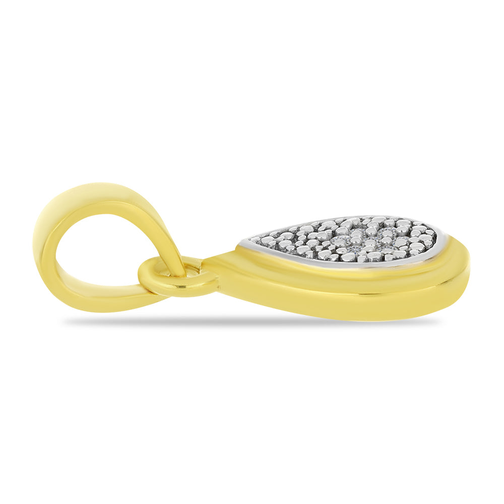 schmuckgarnitur aus Goldplattierte Silber mit weißem Diamant 3 