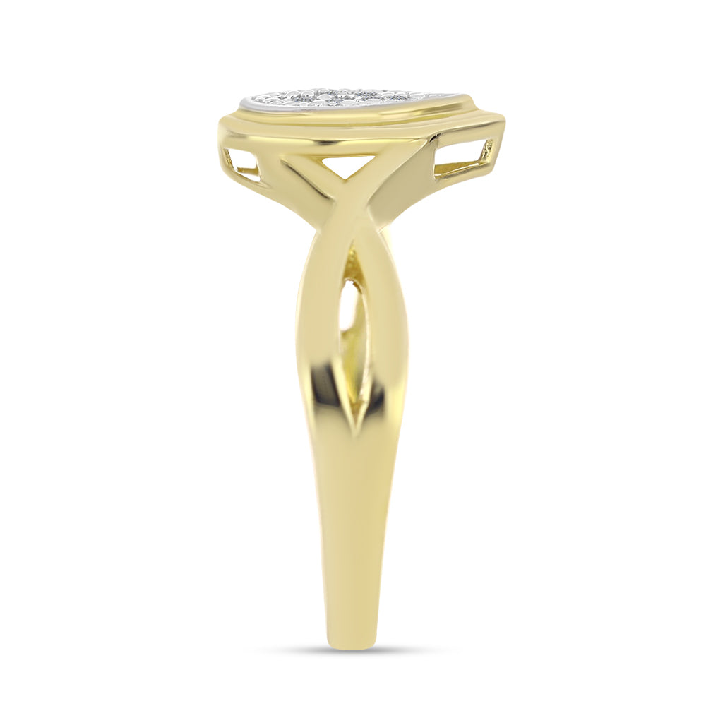 schmuckgarnitur aus Goldplattierte Silber mit weißem Diamant 6 