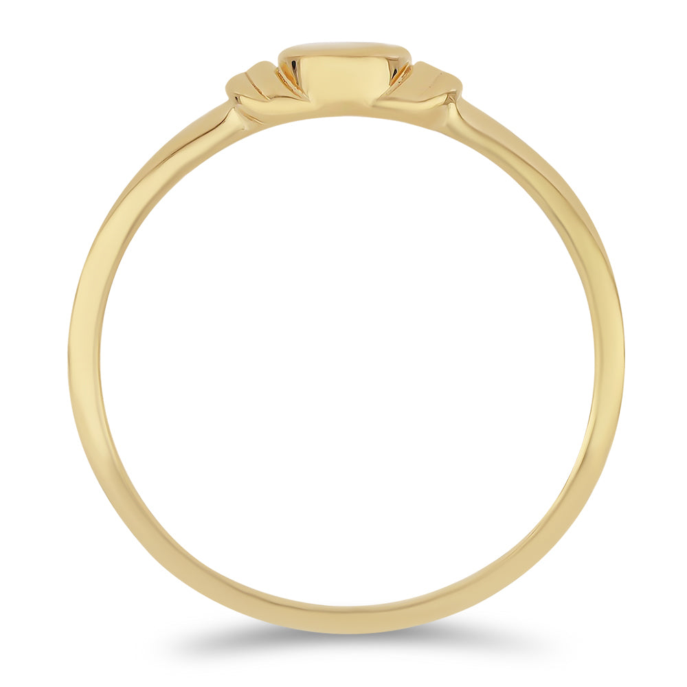 Goldplattierter Silberring mit weißem Diamant 2 