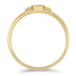 Goldplattierter Silberring mit weißem Diamant