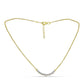 Goldplattierte Silberhalskette mit weißem Diamant