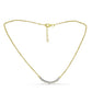 Goldplattierte Silberhalskette mit weißem Diamant